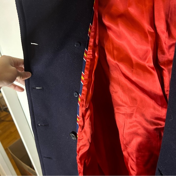 J. Crew Navy Blue Belted Double Breasted Peacoat - Picture 7 of 9